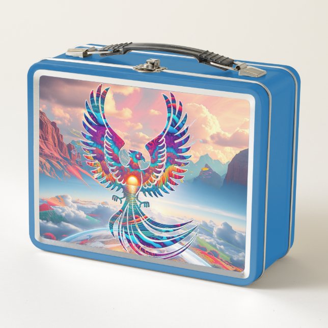 Phoenix Sunrise Metal Lunch Box (Front)
