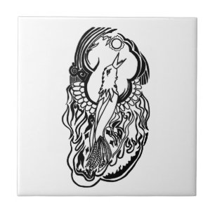 Phoenix Tattoo Ceramic Tile