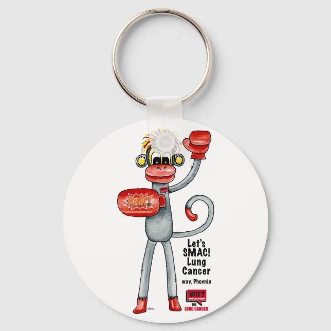 Phoenix the Lung Cancer SMAC! Monkey - Boxing! Key Ring (Front)