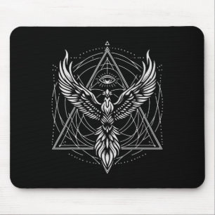 Phoenix Third Eyes Sacred Geometry Spiritual Geome Mouse Pad