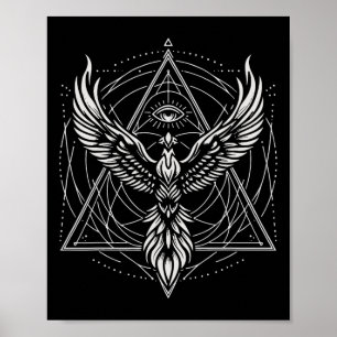 Phoenix Third Eyes Sacred Geometry Spiritual Geome Poster