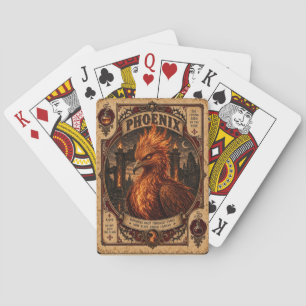 Phoenix, Vintage Circus Monsters Playing Cards