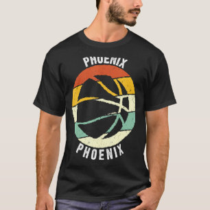 Phoenix Vintage Sunset Colours Distressed Basketba T-Shirt