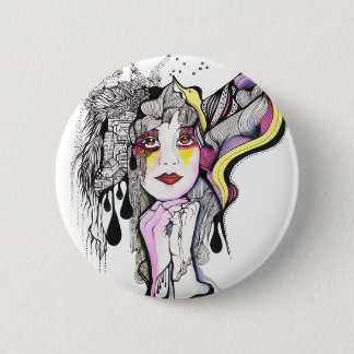 Phoenix Woman 6 Cm Round Badge