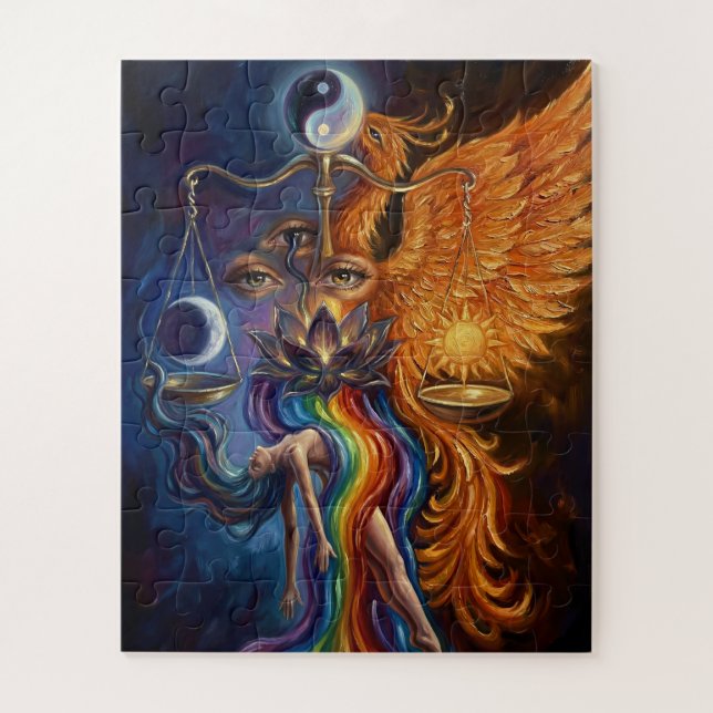 “Phoenix Yin Yang Canvas – Jigsaw Puzzle (Vertical)