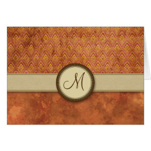 Phoenixes Fire Feather Pattern with Monogram