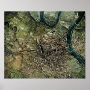 Phoenixville Mont Clare 1937 Aerial Map Poster