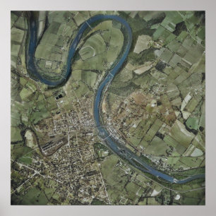 Phoenixville Mont Clare 1947 Aerial Photograph Poster