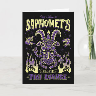Phomet Tiki Lounge - Goth - Surfing Holiday Card