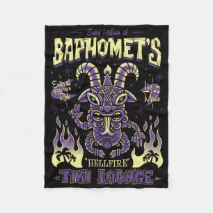 Phomet Tiki Lounge - Goth - Surfing Holiday Fleece Blanket