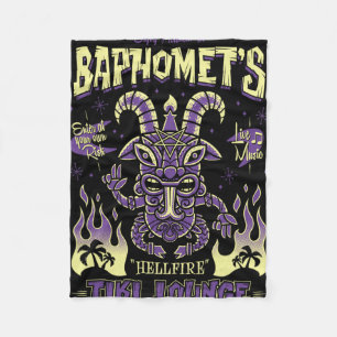 Phomet Tiki Lounge - Goth - Surfing Holiday Fleece Blanket
