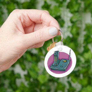 Phone And Answering Machine Keychain