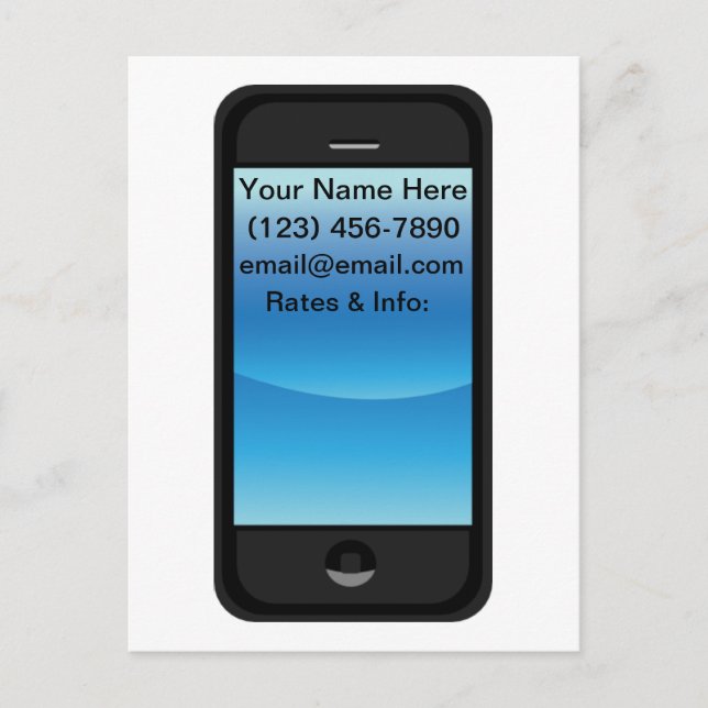 Phone Babysit Postcard (Front)