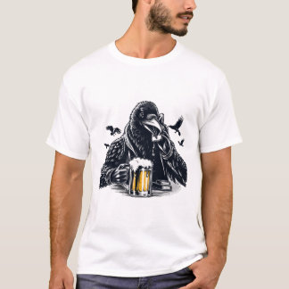 Phone beer crow art design T-Shirt