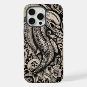 Phone Bone Scrimshaw Dolphin iPhone 15 Pro Max Case