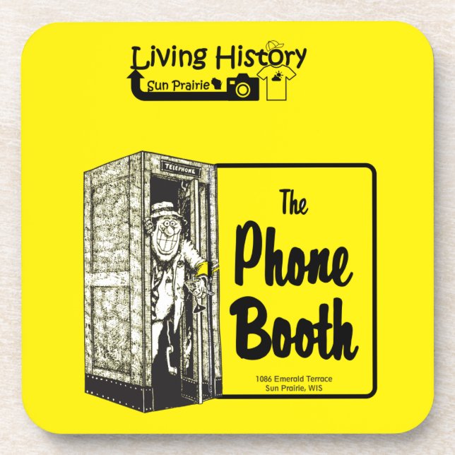 Phone Booth Bar Coaster (Front)