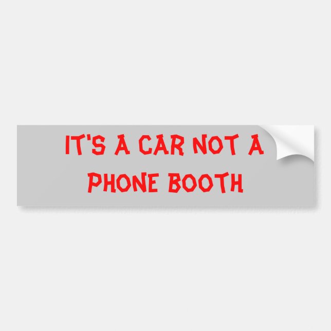 phone booth bumper sticker (Front)