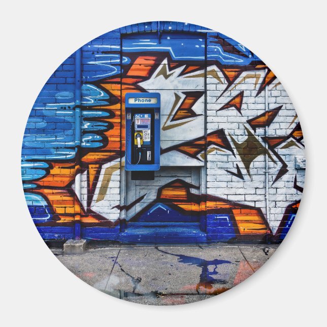 Phone Booth No 12 Colour Version Reflection Magnet (Front)