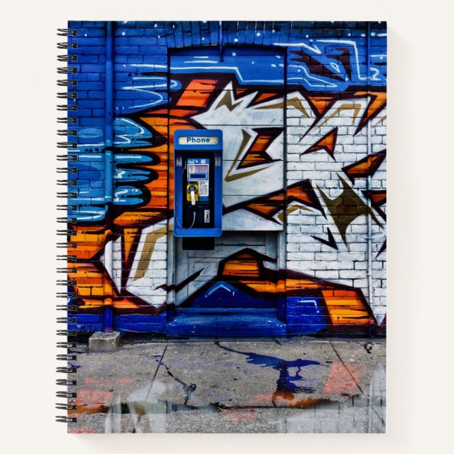 Phone Booth No 12 Colour Version Reflection Notebook (Front)