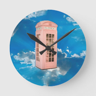 phone booth round clock
