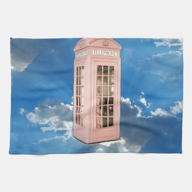 phone booth tea towel (Horizontal)