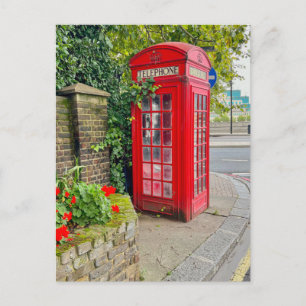 Phone Box, London UK Postcard