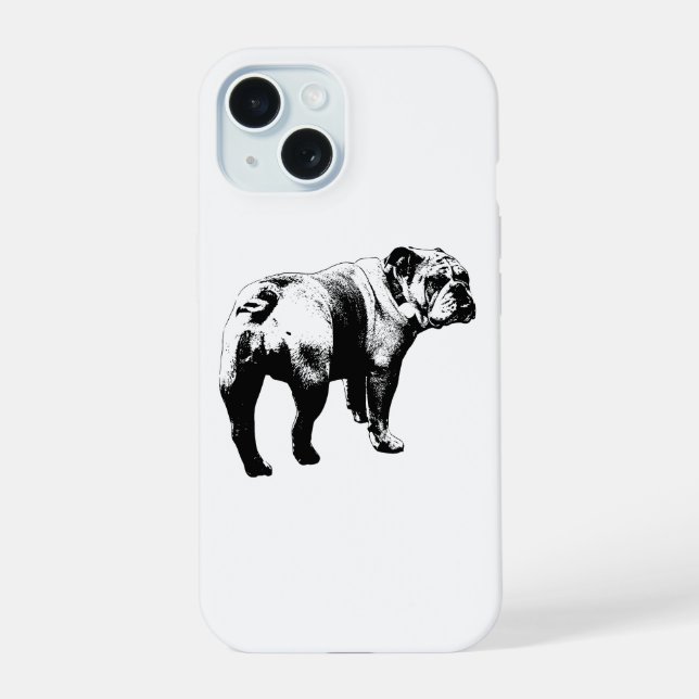Phone Bulldog, Bold Back iPhone 15 Case (Back)