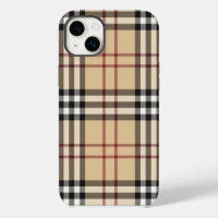 Phone Case Beige Plaid