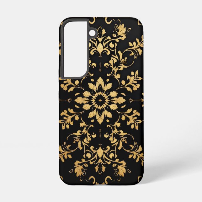 Phone case black yellow pattern style  (Back)