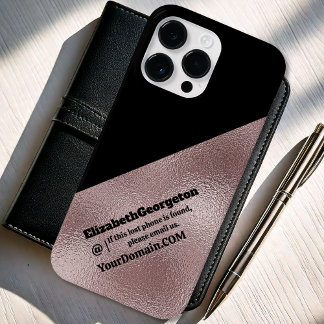 Phone case - faux pink metallic