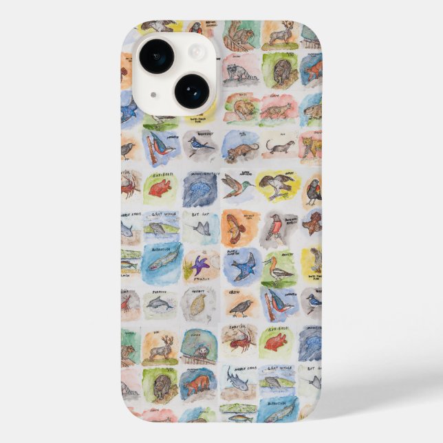 Phone case featuring an images of animals (Back)