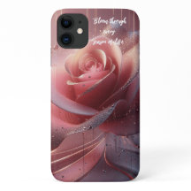 Phone case featuring pink flower