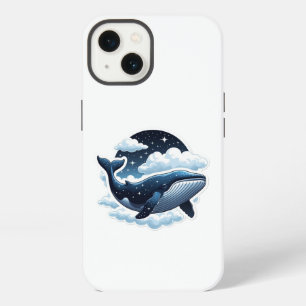 Phone Case Floating cloud whale with stars