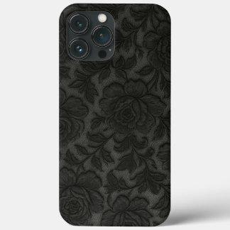 PHONE CASE Floral lace in black design