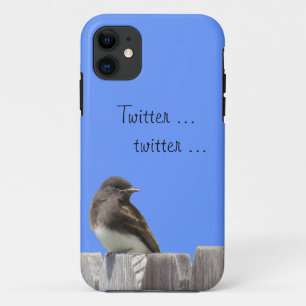 Phone Case- Flycatcher on fence iPhone 11 Case