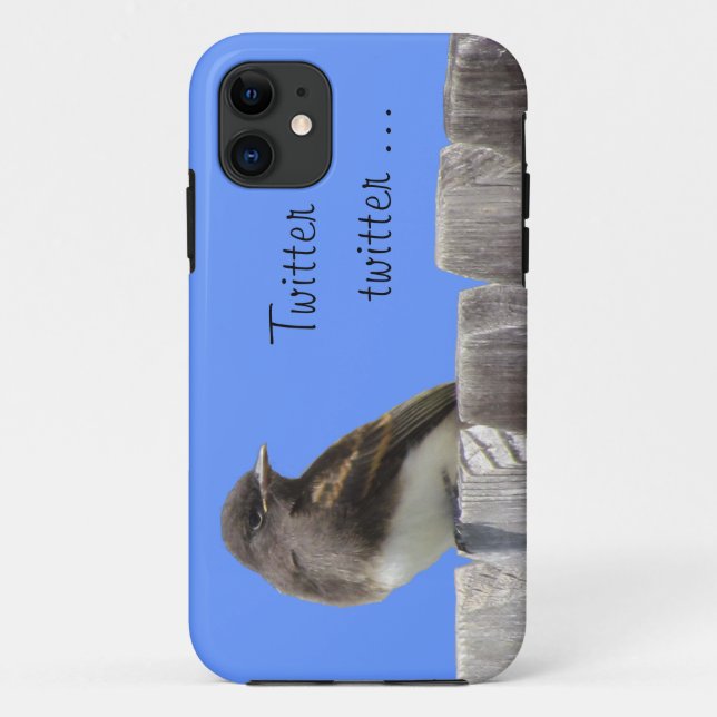 Phone Case - Flycatcher on fence (hrz) (Back)