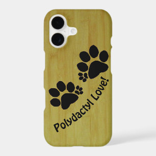 Phone Case - Paw Prints on Bamboo Floor