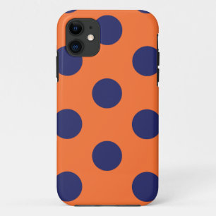 Phone Case Polka Dot (Orange & Navy Blue)