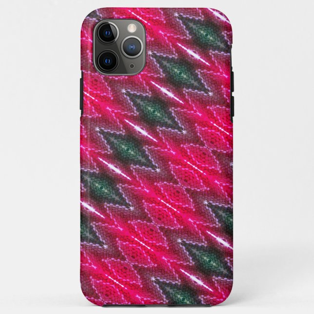 Phone Case - Red Kaleidoscopic Pattern (Back)