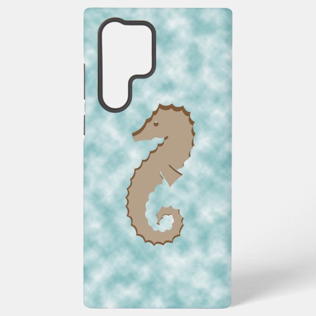 Phone Case - Stylised Seahorse in Water (Back)
