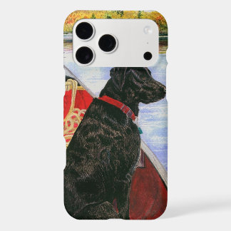 Phone case with black lab artwork by Linda Wagner
