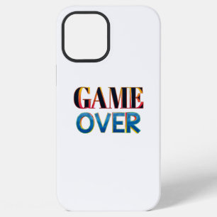 Phone case with bold, colourful text "GAME OVER"