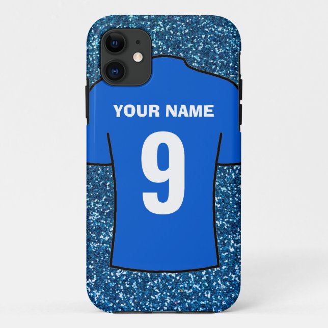 Phone Case with Club Colours! - Blue Shirt (Back)