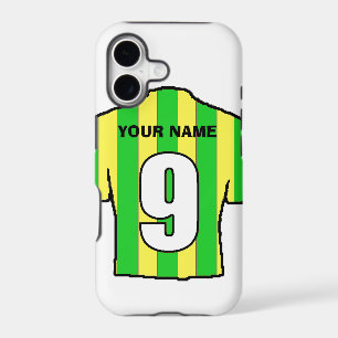 Phone Case with Club Colours! Green & Yellow Shirt