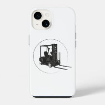 Phone case with forklift graphic