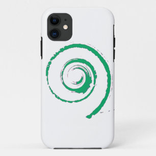 Phone Case with Green Twirl