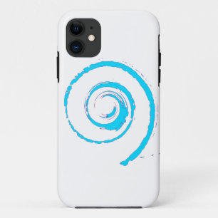 Phone Case with Light Blue Twirl