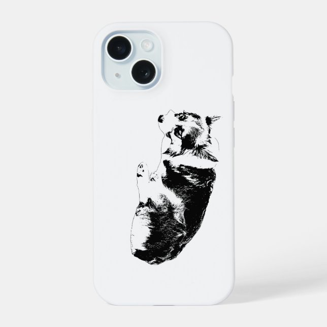 Phone Corgi, Bold Back iPhone 15 Case (Back)