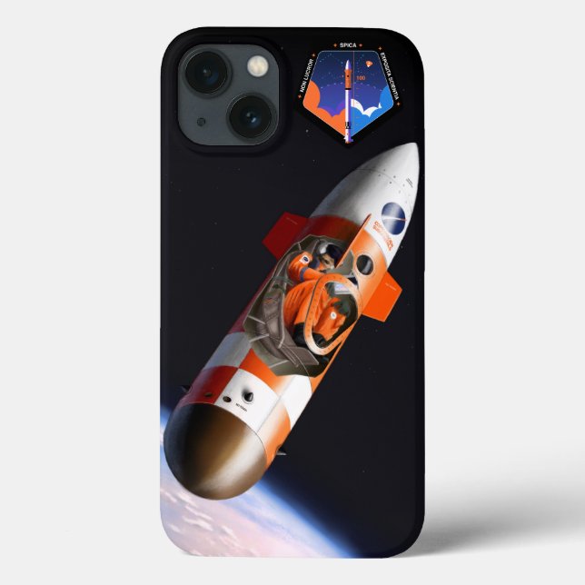 Phone cover with Spica Mission Patch and astronaut (Back)