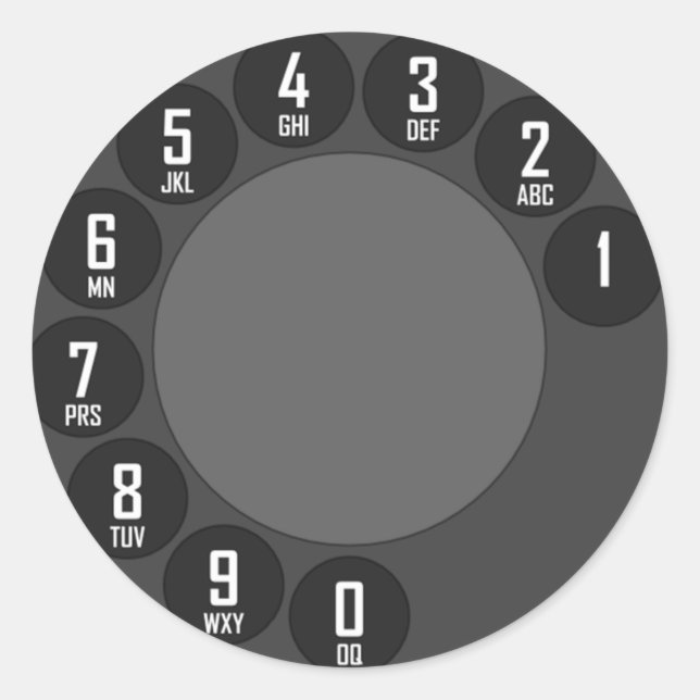 phone dial sticker (Front)
